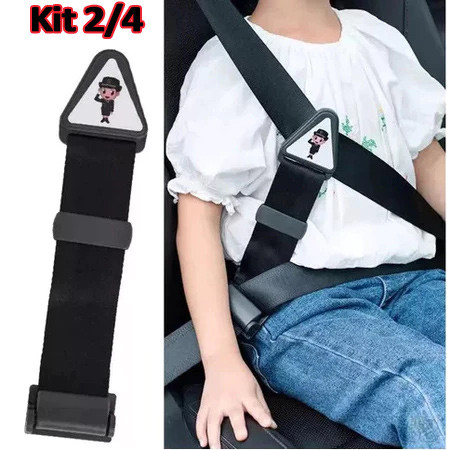 Kit2/4-Ajustador Cinto De Segurança Do Carro Bebê Universal Fivela Fita Fix