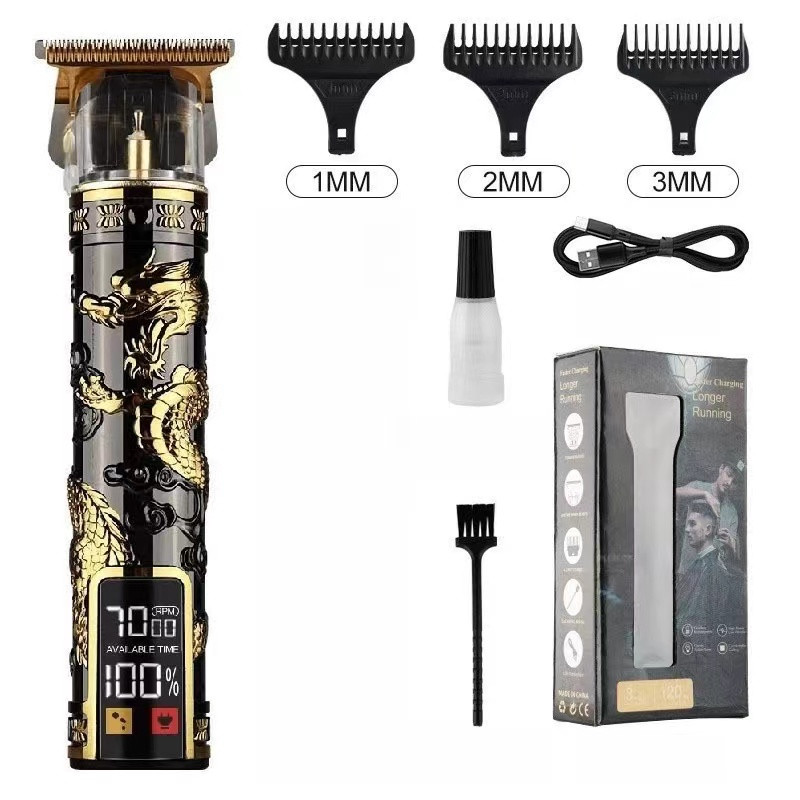 Máquina de Cortar Cabelo Profissional - Barbeador Sem Fio com Pentes 1/2/3mm -K5