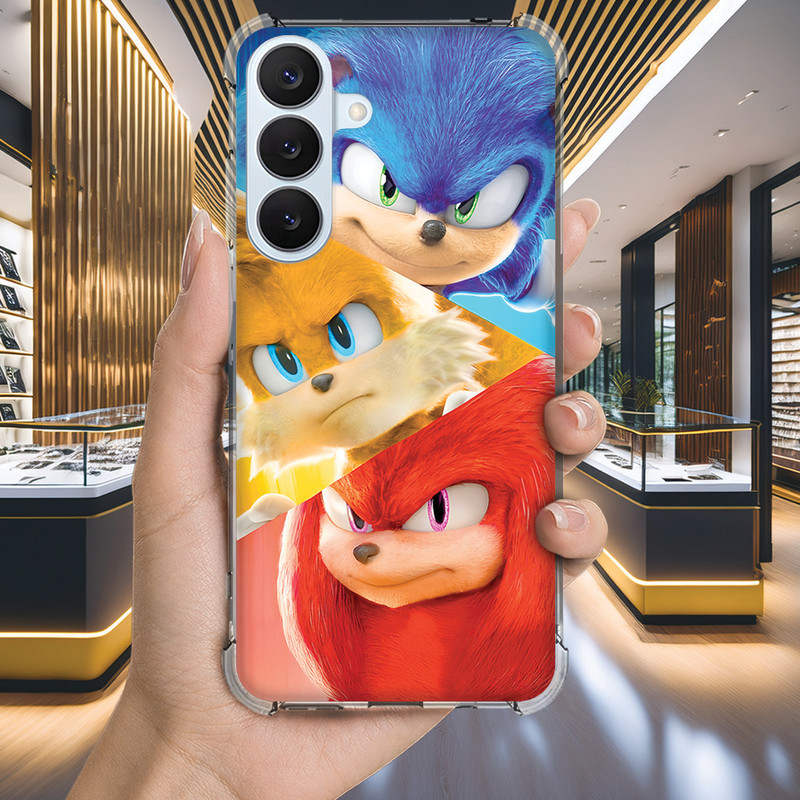 Capa Capinha GALAXY S20 ULTRA S10 PLUS S10E S9 S8 A73 A72 Anti-impacto Personalizada gamer SONIC (4154)