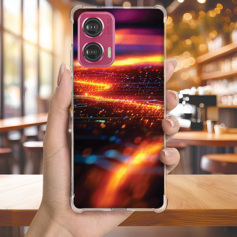 Capa Capinha MOTO G50 G42 G41 G35 G34 G32 G31 G24 G23 Anti-impacto Personalizada cyber NEON dark tech (4258)
