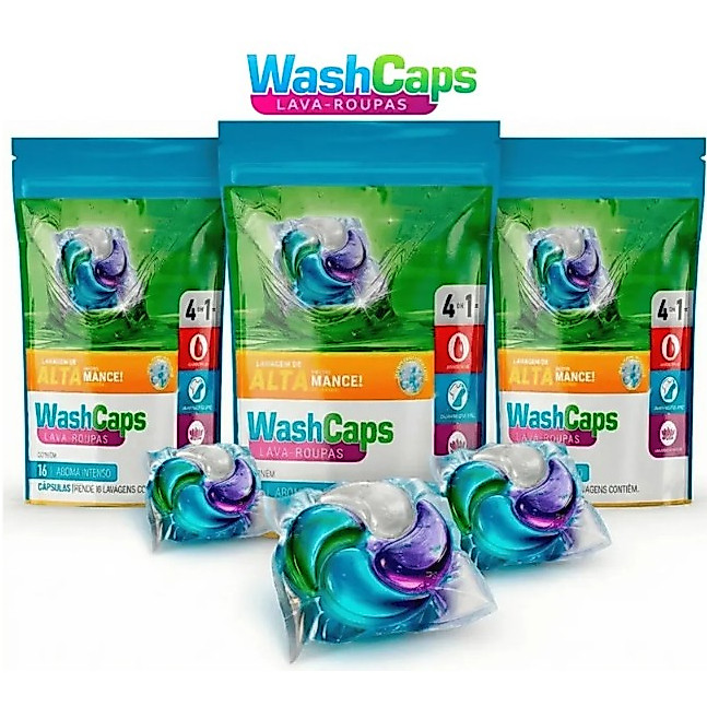 Lava Roupas em cápsulas 4 em 1 WashCaps / Tipo Ariel Power Pods