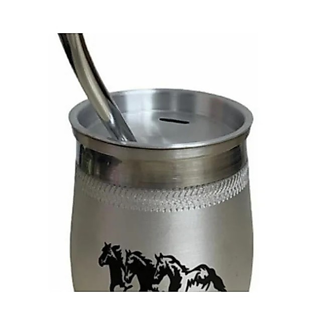 Cuia Copo Tereré Caribe Alumínio 360ml Completo IMPERDÍVEL