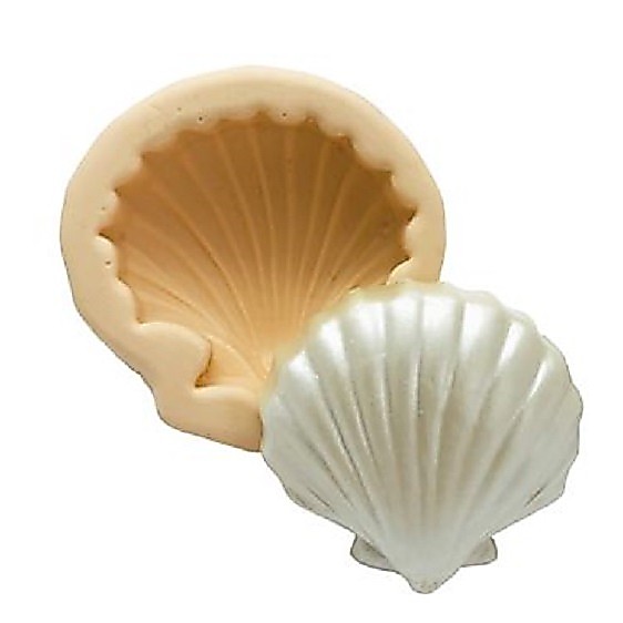 Molde de Silicone Concha Marinha - Biscuit, Resina, Gesso e etc... (B 432)