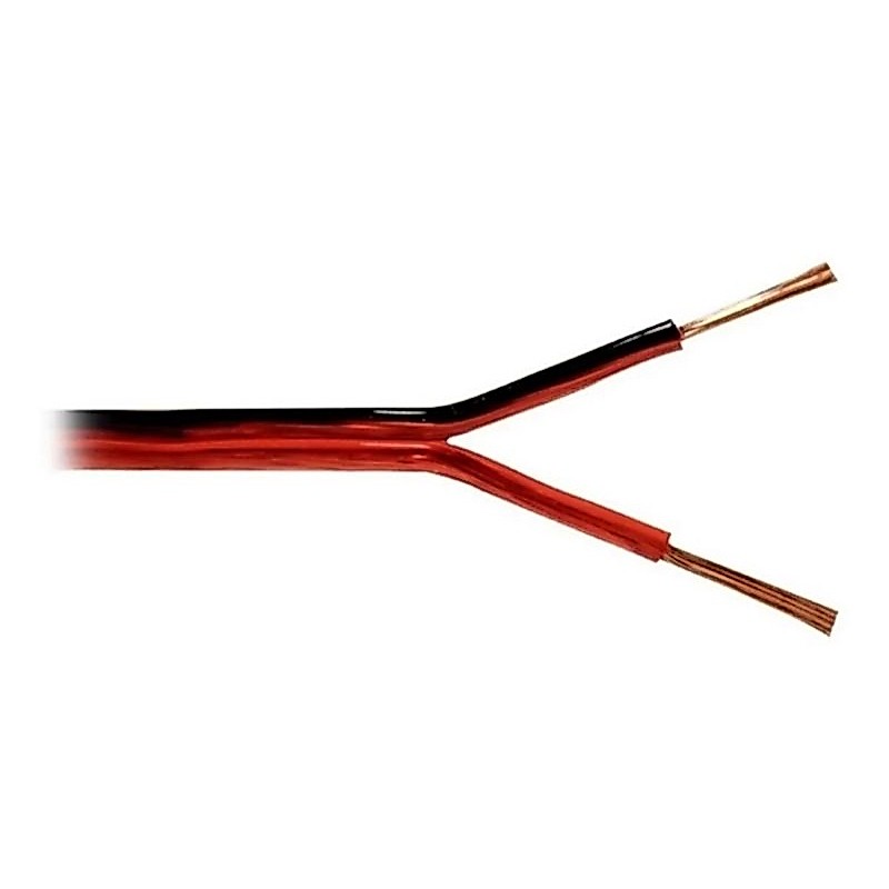 Fio som automotivo carro cabo paralelo 2x0,75mm e 2x1,0mm 10metros, 15metros ou 20metros