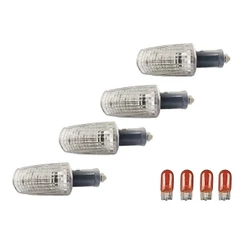 Kit 4 Pisca Seta Moto Titan 150 CG 125 CBX 250 250 Twister 2000 á 2008 FUMÊ-CRISTAL-LARANJA