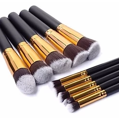 Kit 10 Pinceis maquiagem Kabuki Profissional a pronta entrega