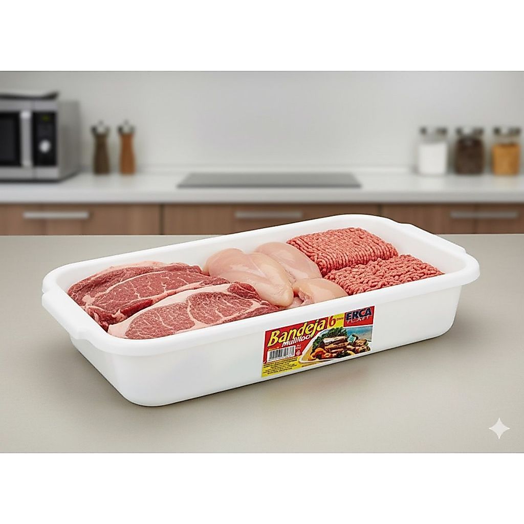 Bandeja Multiuso 6 Litros Kit c/4 Kit c/6 Kit c/8 Kit c/10 Cozinha Churrasco Restaurante Festa 168