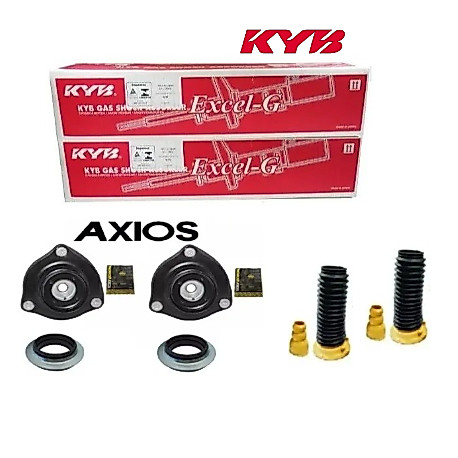 Kit completo suspensão dianteira Par amortecedor Kayaba + Coxim Axios + Kits para Honda New Civic