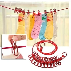 Oferta especial Linha Varal De Roupa De Secagem Multifuncional De 180cm Com 12 Clipes