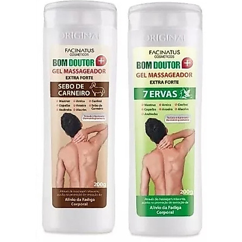 Kit 2 Geis Bom Doutor Distintos Para auxiliar no Alivio da Dor e da Fadiga | Facinatus