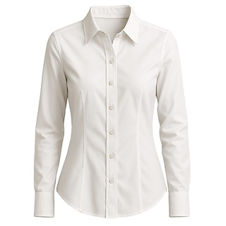 Camisa Social Feminina tradicional manga longa de botões