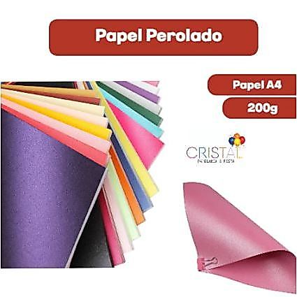 PAPEL PEROLADO 200g - 20 folhas tamanho A4