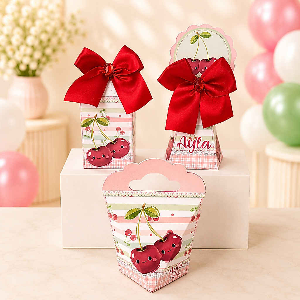 Personalizados Cerejinha - KIT FESTA - CAIXINHAS PERSONALIZADAS - ANIVERSÁRIO - LEMBRANCINHAS