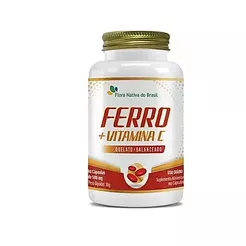 Ferro Quelato + Vitamina C 60 Capsulas 500mg Flora Nativa