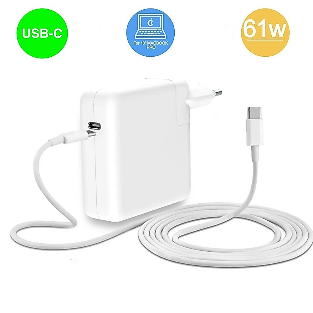 Fonte 61W Carregador para MacBook AIR 13 M1 A1932 A2179 A2337 USB-C MACBOOK PRO 