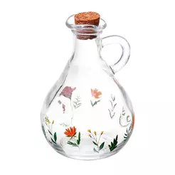 Garrafa para Azeite Lyor Flora de Vidro com Tampa 300ml