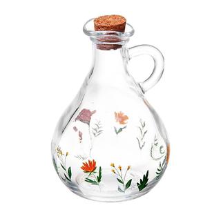 Garrafa para Azeite Lyor Flora de Vidro com Tampa 300ml