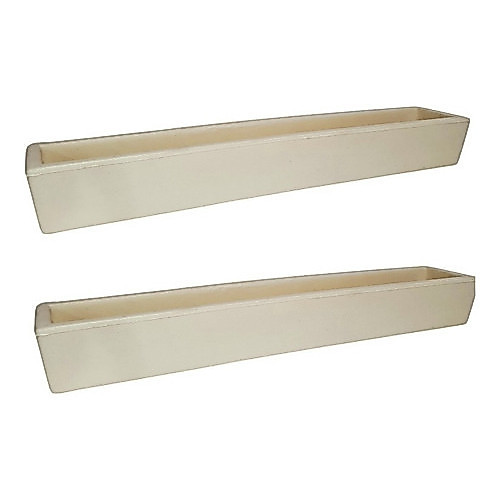 Kit 2 Jardineiras de Plantas Bege 80x15 Floreira Polietileno