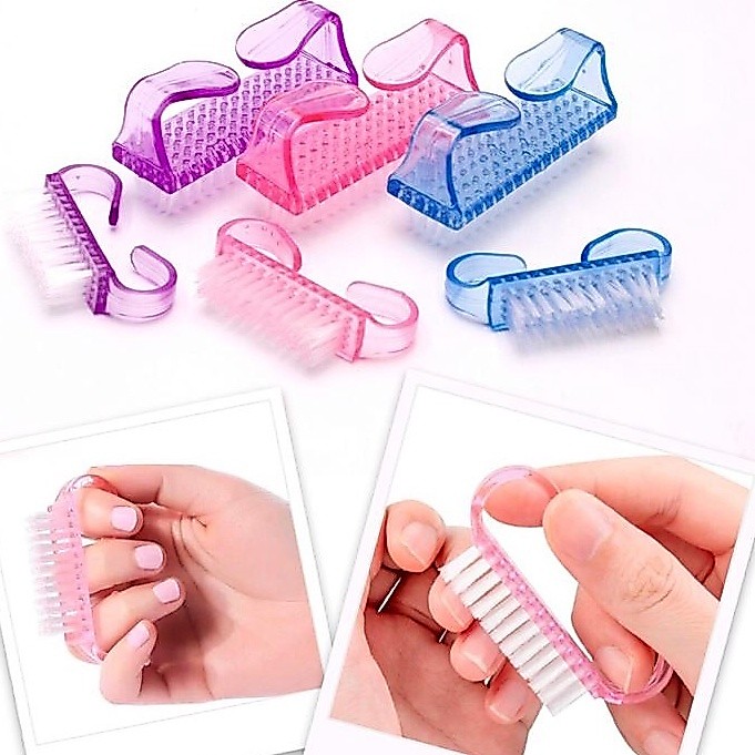 Escovinha para Unhas - 2 Escova Unhas Salão Manicure Limpeza