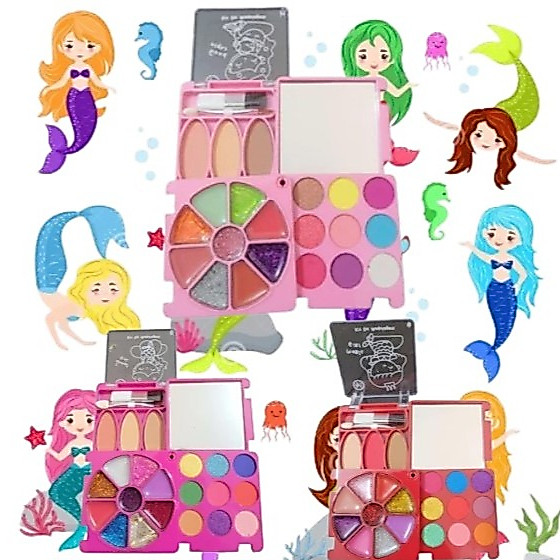 Kit De Maquiagem Infantil Sereia 3 Cores My Life MY8144
