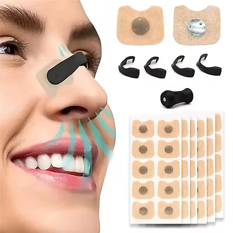 Produto mais vendido, adesivo anti-ronco para dormir, dilatador nasal para respiração, kit inicial, adesivo nasal magnét