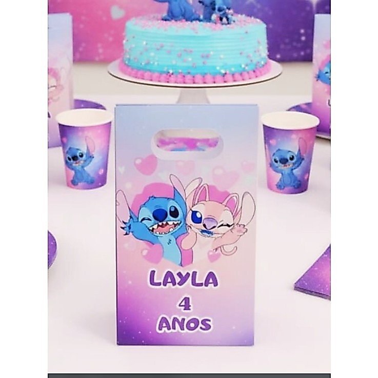 Lembrancinhas sacolinhas personalizadas Stitch C