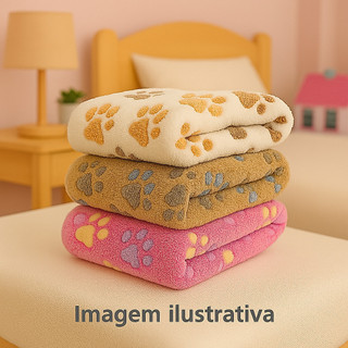Manta Pet Cobertor Estampado ou Cor Lisa - Cachorro e Gato 1,00x0,90