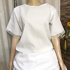 Camisu/Bata de ração feminina de Oxford Umbanda/Candomblé/Quimbanda/Ifá