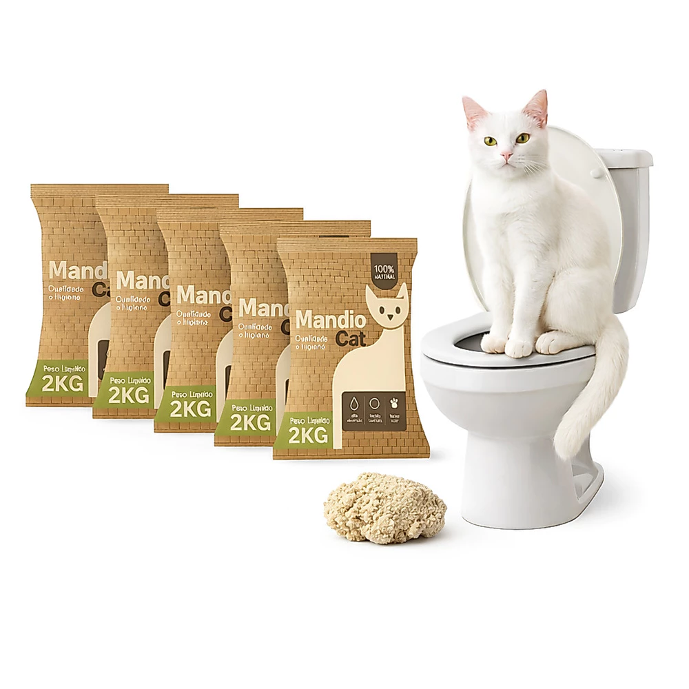 Areia Biodegradavel Areia de Gato Mandiocat Areia de Gato Barata Com Petisco