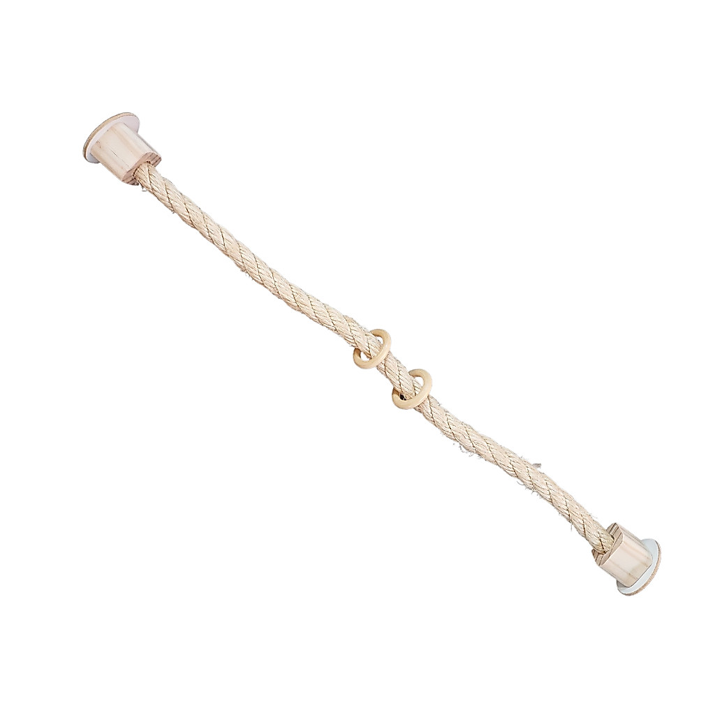 Poleiro flexível 40cm de sisal 16mm com ventosa, brinquedo calopsita agapornis ring neck aves — imagem 2 de 2