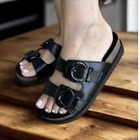 Sandália Papete Feminina Moleca Estilo Birken Confortável Antiderrapante Casual