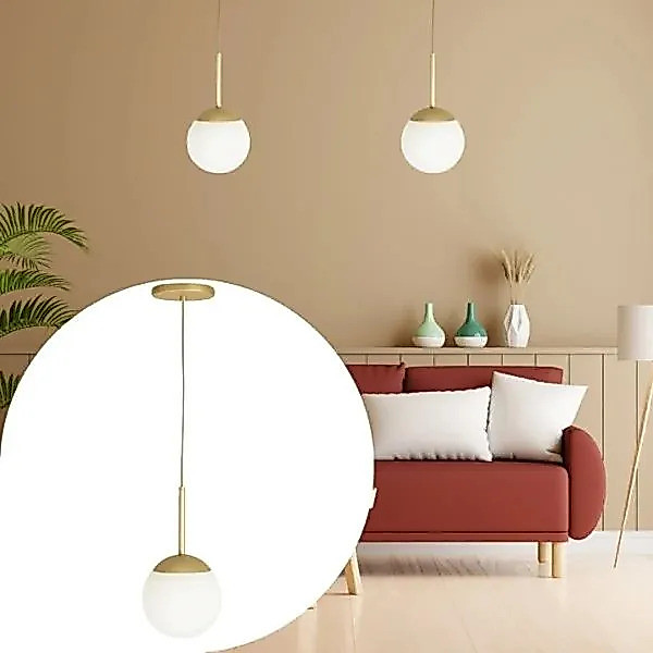 Lustre Kit 2 Pendentes Jabuticaba Globo 15 Cm Fosco E27 Dou — imagem 2 de 2