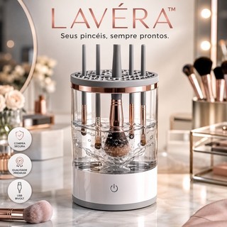Limpador de Pincéis de Maquiagem Elétrico Automático LAVÉRA™ | Máquina Lavadora de Pincéis | Limpeza Rápida