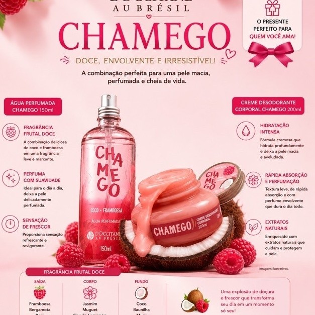 🥥🍓 NOVO LANÇAMENTO L’OCCITANE AU BRÉSIL: LINHA CHAMEGO! ✨