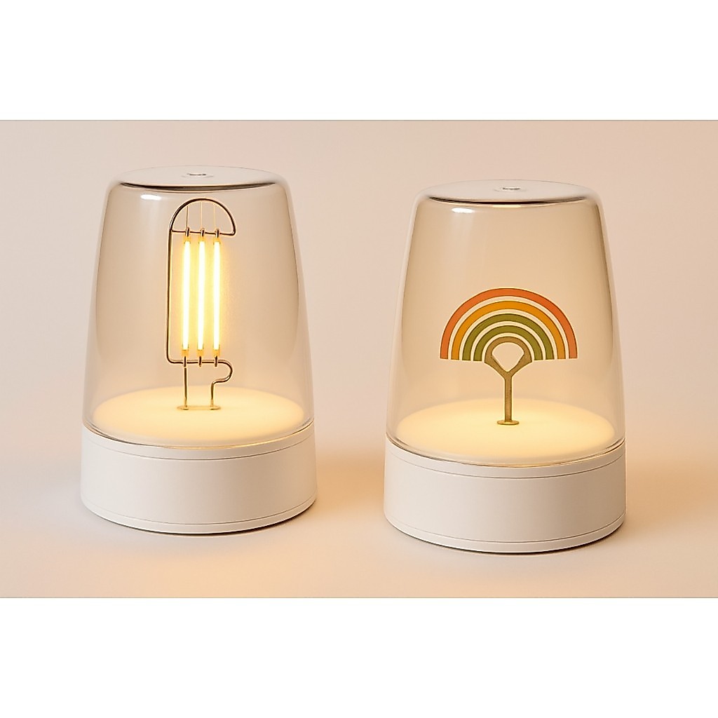 Luminária Atmosfera LED USB e Pilha AA Decorativa Portátil Quarto, Escrivaninha e Camping DKL