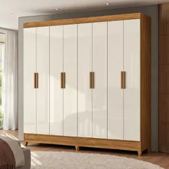 Guarda Roupa Casal 8 Portas 2 Gavetas Marajó Paris Moval