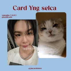 Photocard fanmade Yng selca verso gato •kpop•bt•bg