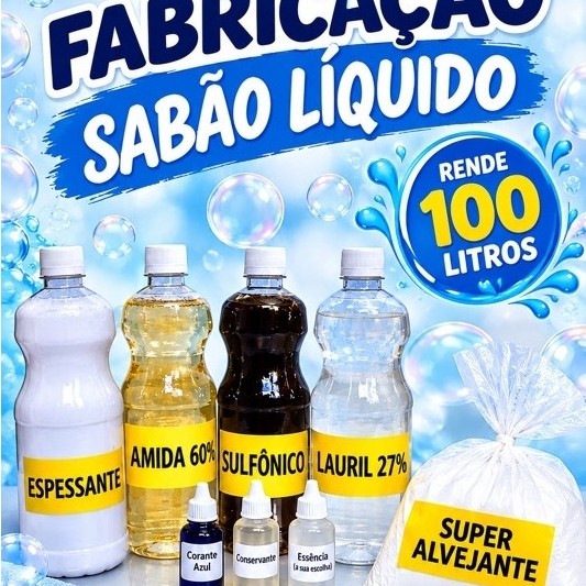 KIT PARA FABRICAÇÃO DE SABÃO LIQUIDO CONFORT - DOWNNY -100L