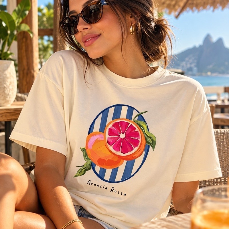 Camiseta Feminina 100% Algodão Premium T-Shirt Estampada Moda Casual Oversized Streetwear Plus Size Look Feminino Verão