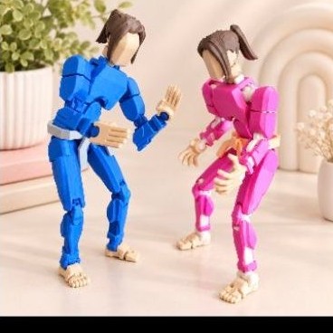 Boneco Dummy GRANDE (20cm) MENINA MULHER Boneco Articulado Action Figure Educativo judô karatê jiu-jitsu