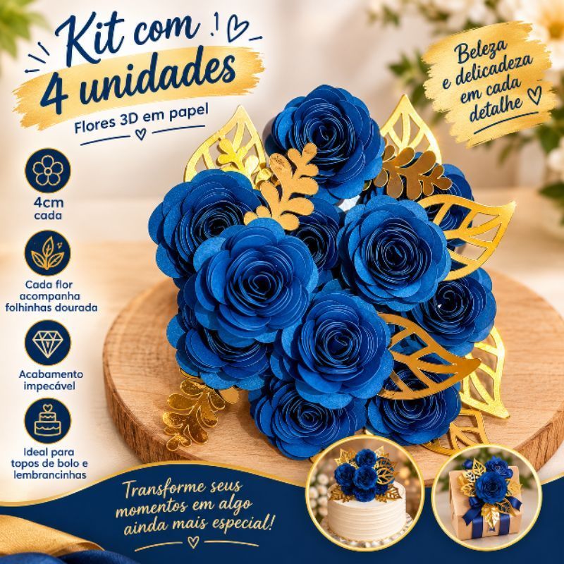 Flor 3d Para Topos De Bolo Lembrancinhas Decoração De bolos Festa Aniversário Casamento