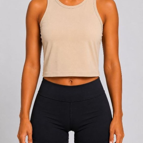 Regata Cropped Feminina Canelada Blusa Crop Basica Academia Fitness Moda Verão Cores Variações