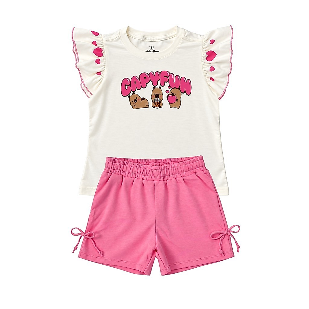 Conjunto Feminino Infantil Capivara