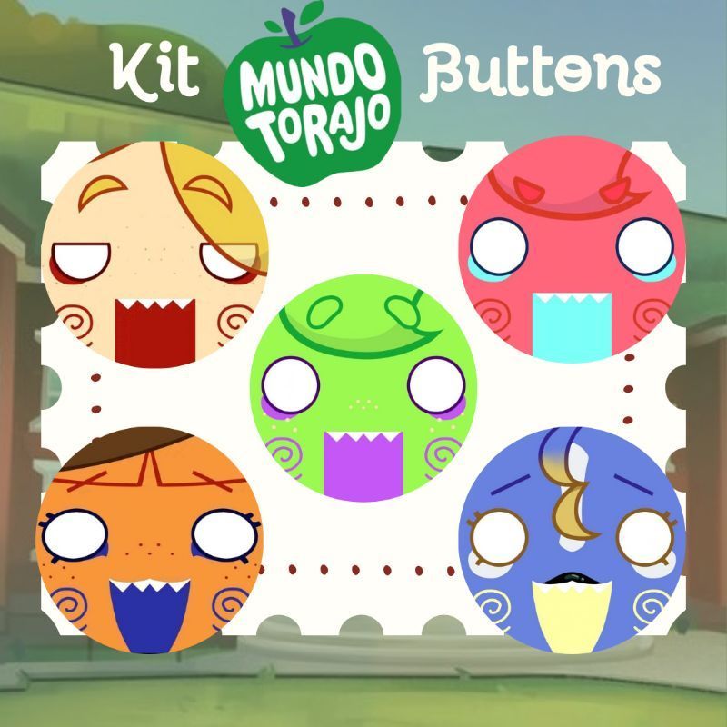 Kit Buttons Mundo Torajo Pin Bottons Broche escolha o seu