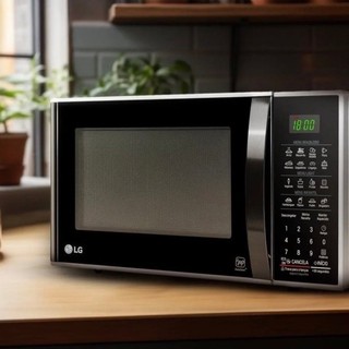 Micro-ondas LG 30L Solo MS3091BC Branco e Preto 220v