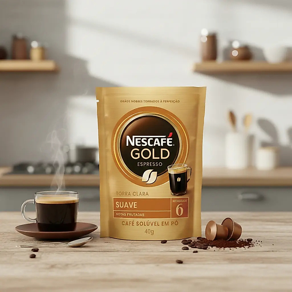 Sache Café Solúvel Nescafe Gold Intensidade 6 Espresso Suave 40g — imagem 2 de 2