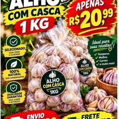 🧄 1 KG DE ALHO | DIRETO DO PRODUTOR • PROMOÇÃO FRETE GRÁTIS