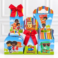 Kit Festa Três Palavrinhas Caixinhas para festa infantis lembrancinhas de aniversario mimos decoração personalizados