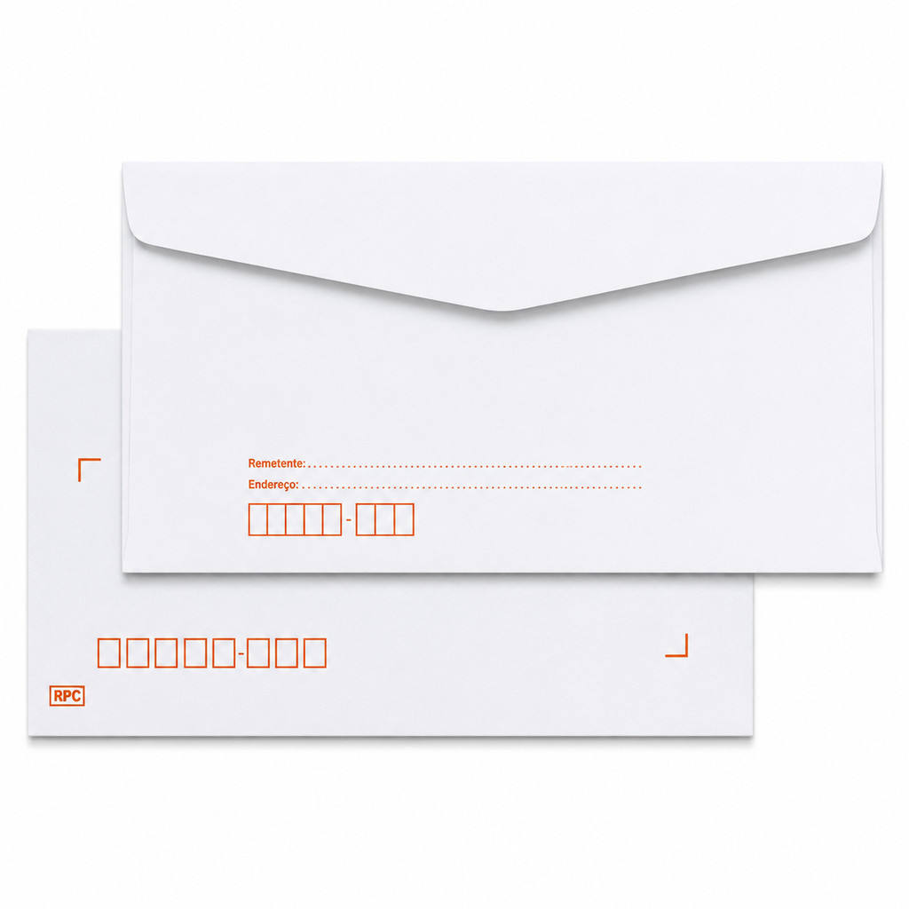 Envelope Ofício Branco com CEP 114x226mm COF022 50 ou 100 Unidades