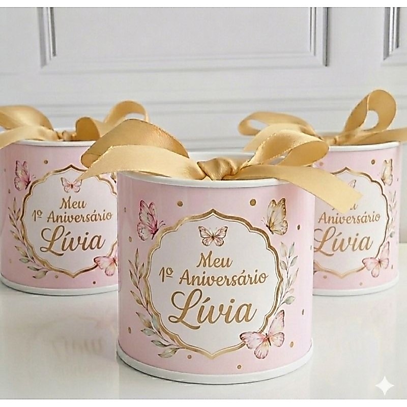 Kit 10 Tubolatas personalizadas para lembrancinhas de chá revelação,  maternidade,  aniversário
